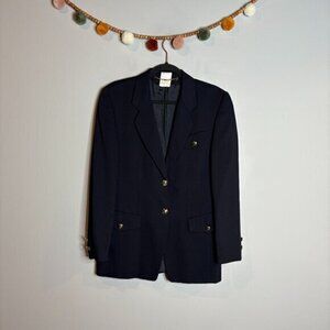 Basler navy blue wool blend blazer jacket